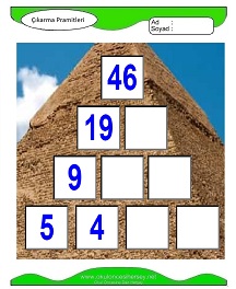 Çıkarma Pramidi Çalışma Sayfaları